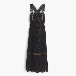 JCREW COLLECTION DRESS in Austrian Eyelet - Black, Size 0